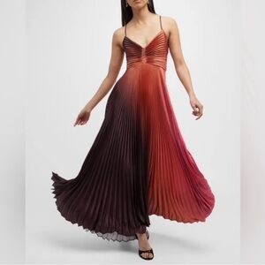 A.L.C. Ombre Pleated Maxi Dress